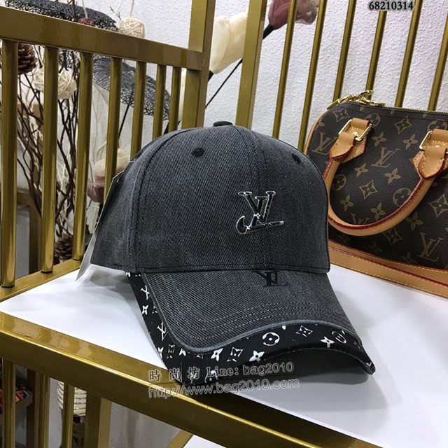 LV男女同款帽子 路易威登重工刺繡棒球帽鴨舌帽  mm1396